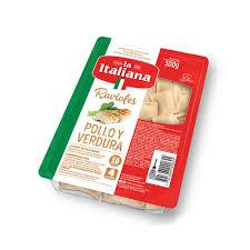 RAVIOLES LA ITALIANA x500gr POLLO Y VERDURA