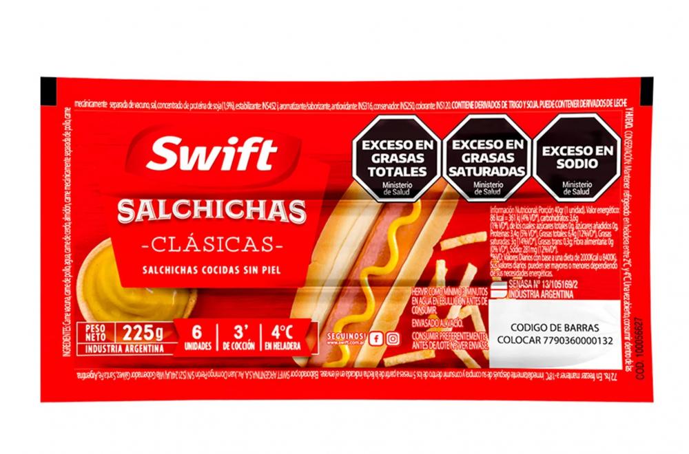 SALCHICHAS SWIFT x6U TIPO VIENA S/PIEL