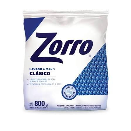 JABON EN POLVO ZORRO x3kg CLASICO LAVADO A MANO