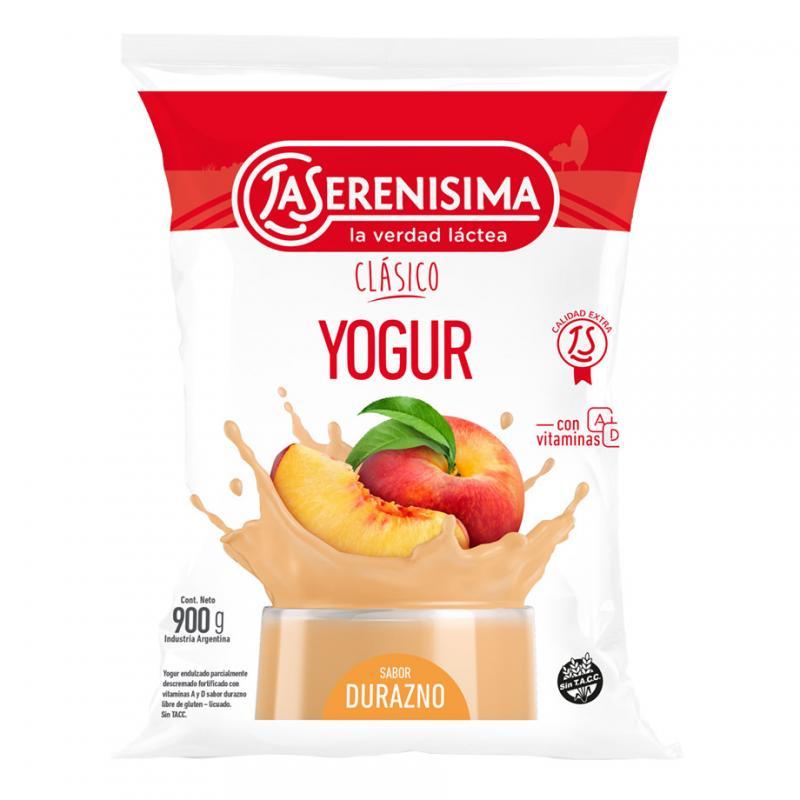 YOGUR LA SERENISIMA CLASICO x900gr DURAZNO