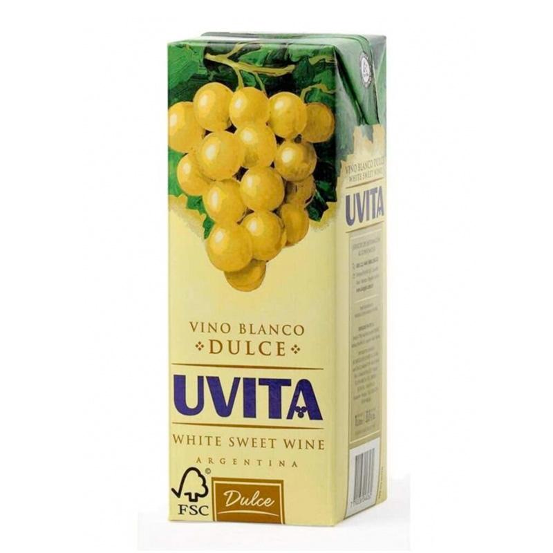 VINO UVITA x1L TETRA BLANCO DULCE