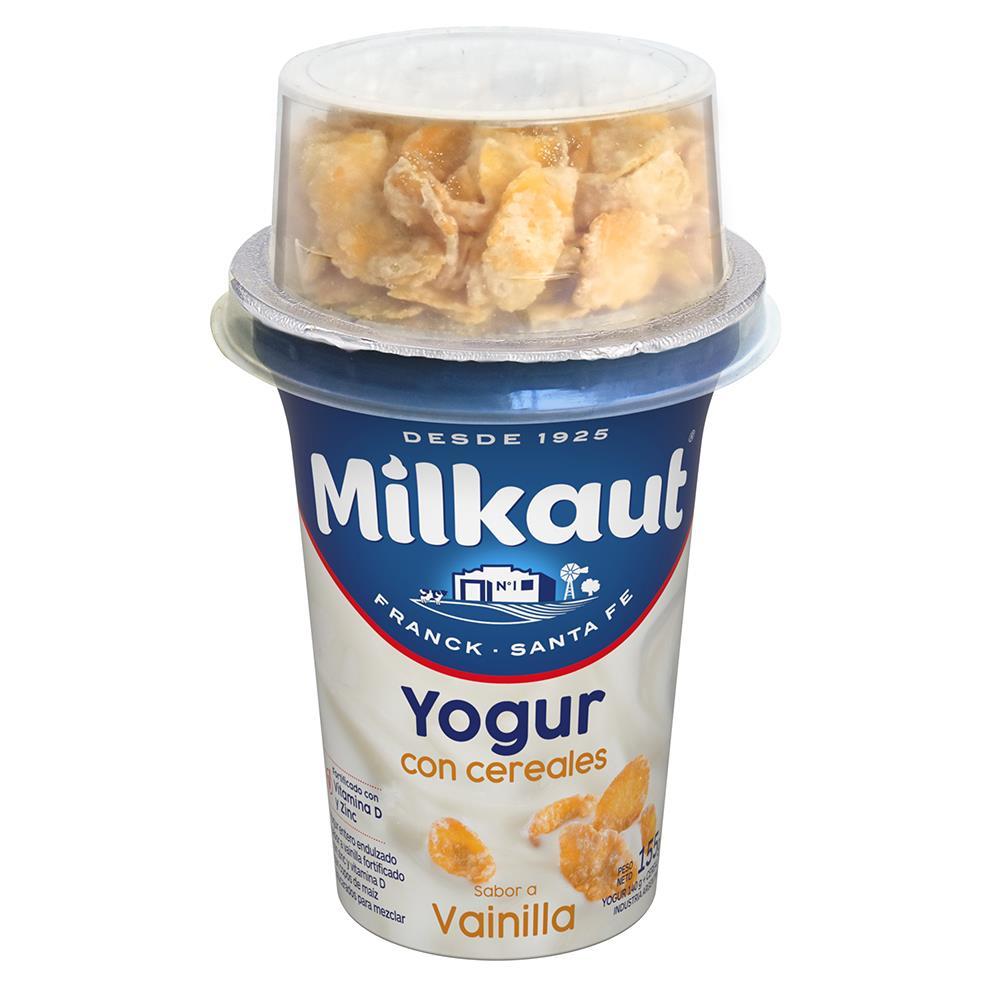 YOGUR MILKAUT C/CEREAL ENTERO x155gr VAINILLA