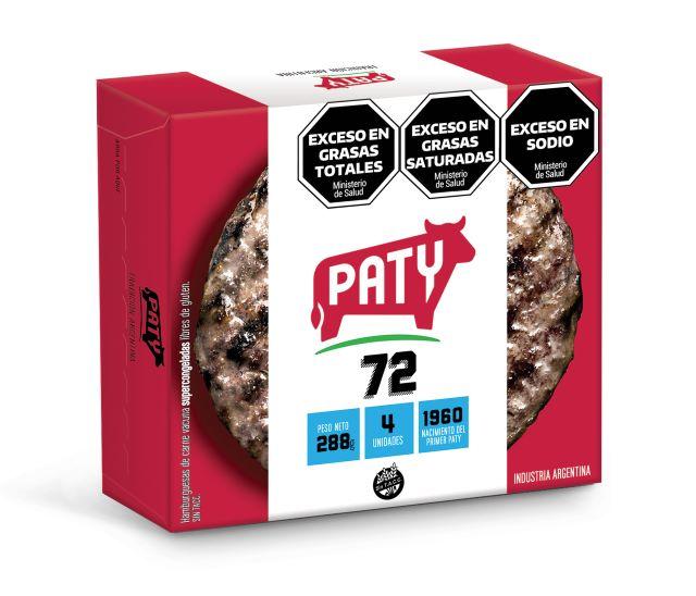 HAMBURGUESAS PATY 72 x4Ux72gr