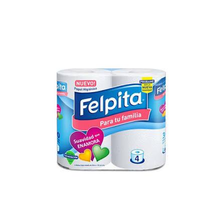 PAPEL HIGIENICO FELPITA BLANCO x4Ux30m S/H