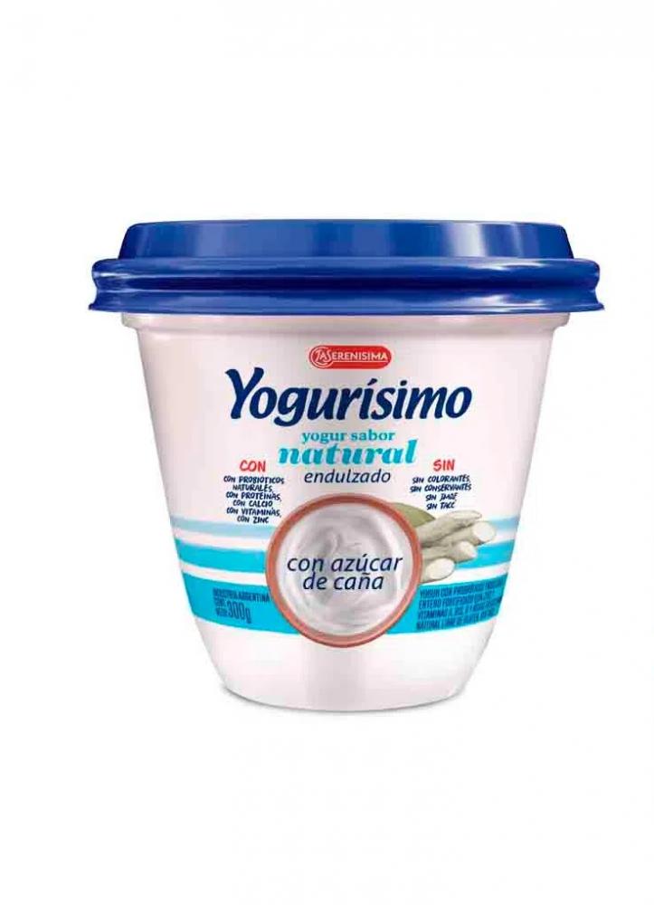 YOGURISIMO x300gr NATURAL CON AZUCAR