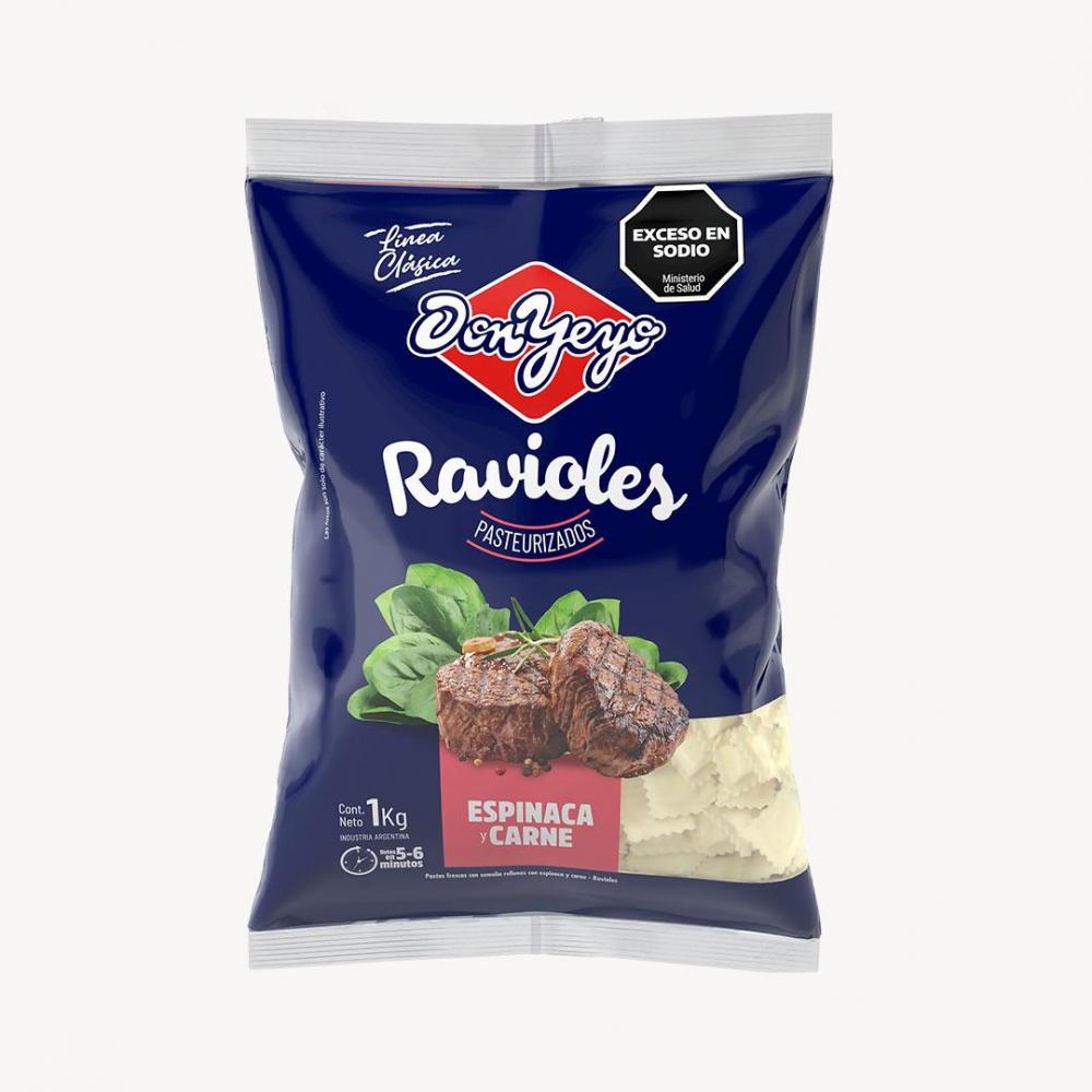 RAVIOLES DON YEYO x1K ESPINACA Y CARNE