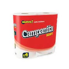 PAPEL HIGIENICO CAMPANITA x4U x30mts SOFT BLANCO