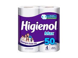 PAPEL HIGIENICO HIGIENOL MAX x4Ux50m RINDE MAS