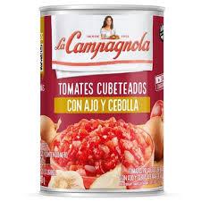 TOMATES CUBETEADOS LA CAMPAGNOLA x400gr AJO/CEBOLL