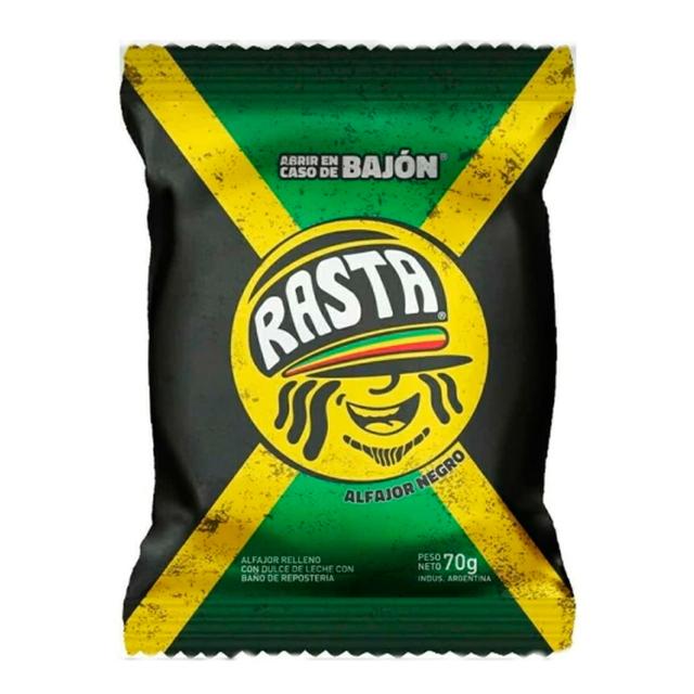 ALFAJOR RASTA x70gr NEGRO