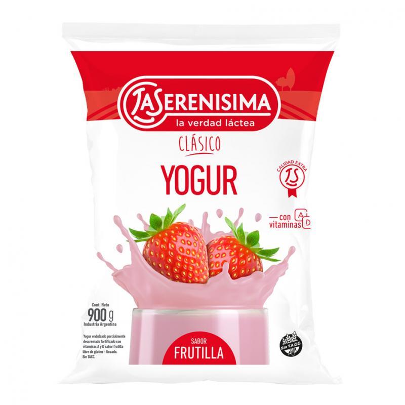 YOGUR LA SERENISIMA CLASICO x900gr FRUTILLA