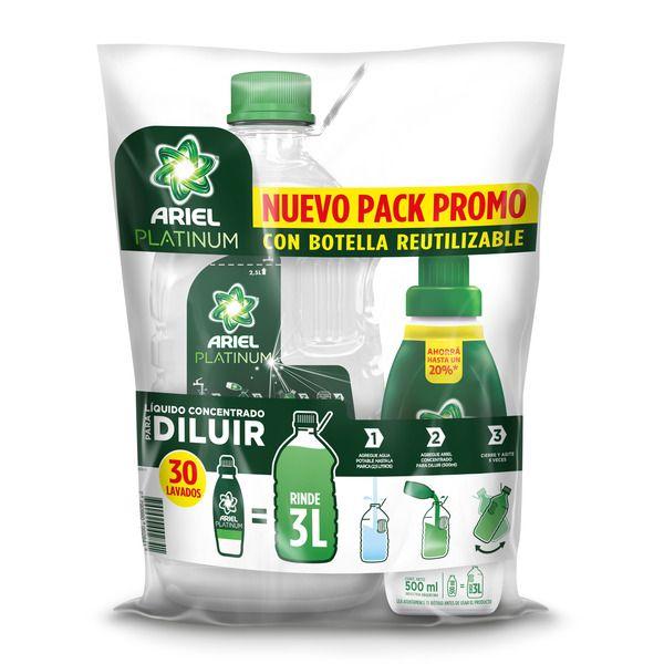 JABON LIQUIDO ARIEL PARA DILUIR x500ml + BIDON