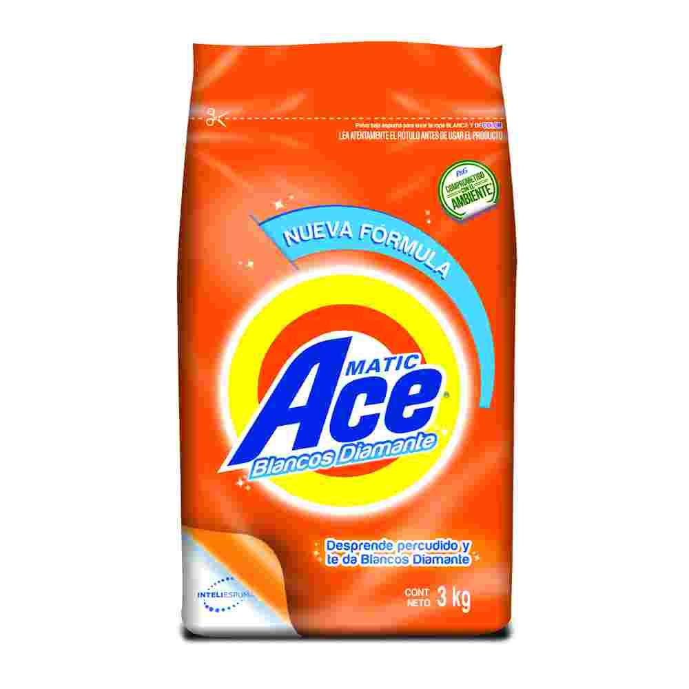 JABON EN POLVO ACE x3kg LAVADO MATIC