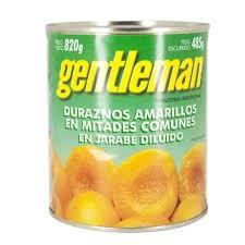 DURAZNOS EN MITADES GENTLEMAN BAJAS CALORIAS x820g