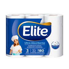 ROLLO DE COCINA ELITE x3Ux180 ULTRA ABSORBENTE