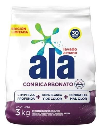 JABON EN POLVO ALA x3kg DUAL C/BICARBONATO