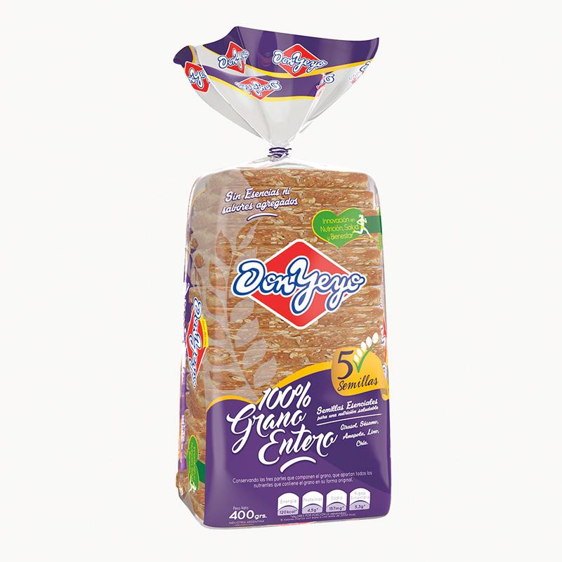 PAN LACTAL DON YEYO x400gr C/SEMILLAS