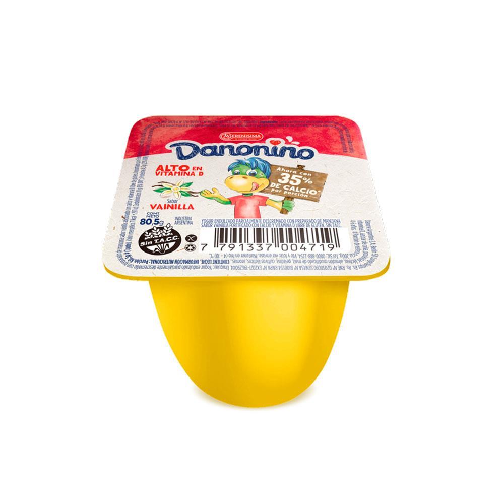 YOGUR DANONINO x80.5gr VAINILLA