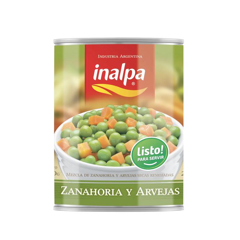 MIX DE ARVEJAS Y ZANAHORIAS INALPA x350gr