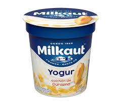 YOGUR MILKAUT x150G C/FRUTAS DURAZNO ENTERO