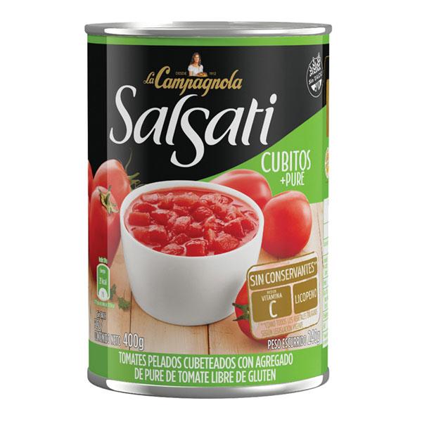 TOMATE CUBETEADO +PURE SALSATI x400gr