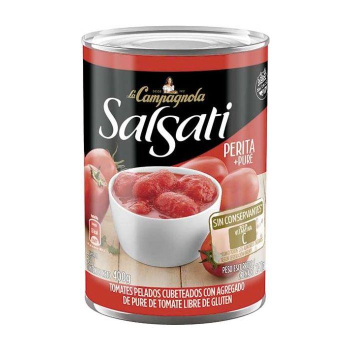 TOMATES PELADOS PERITAS+PURE SALSATI x400gr