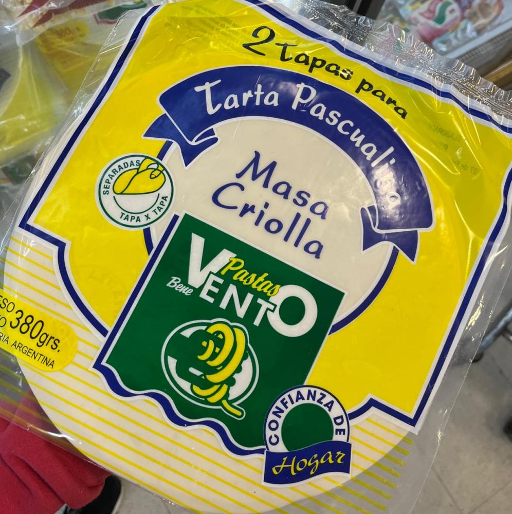 TAPA P/PASCUALINA BENEVENTO CRIOLLA