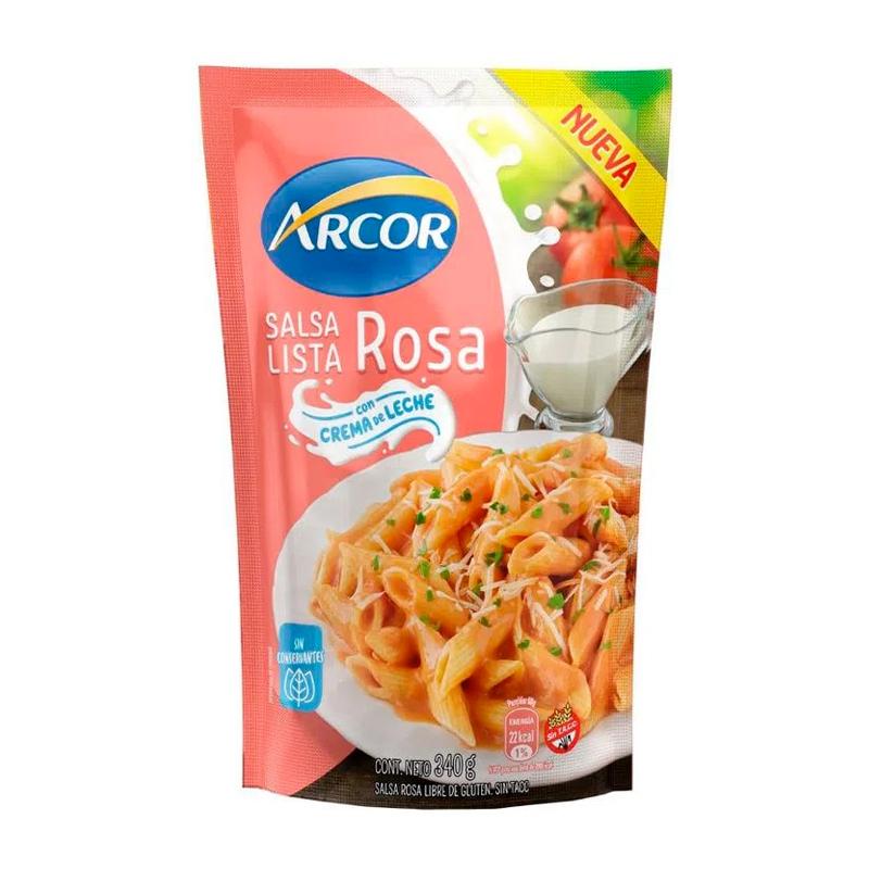 SALSA ARCOR x340gr ROSA CON CREMA DE LECHE