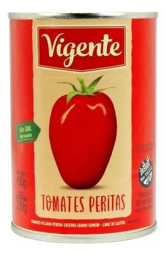 TOMATES PELADOS PERITAS VIGENTE LATA x400gr