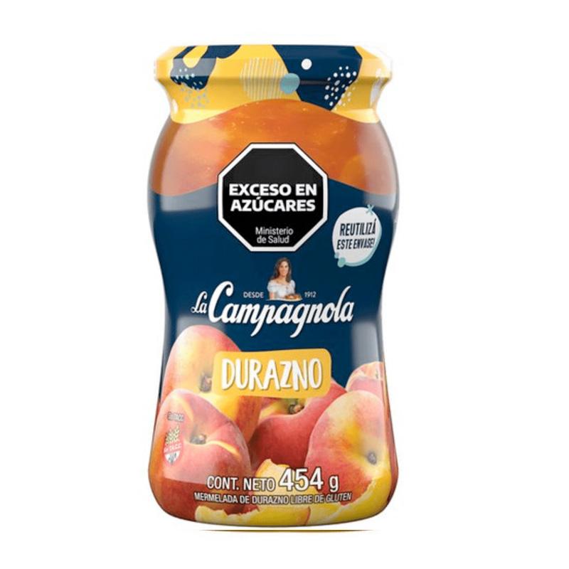 MERMELADA LA CAMPAGNOLA x454gr DURAZNO +FRUTA