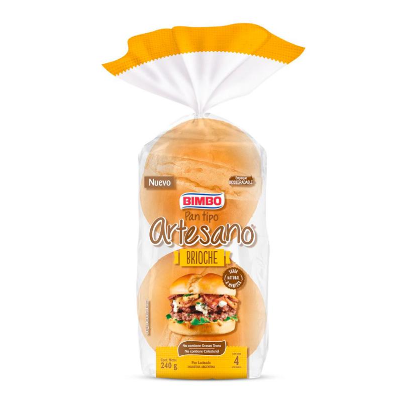PAN P/HAMBURGUESA BIMBO x4U BRIOCHE