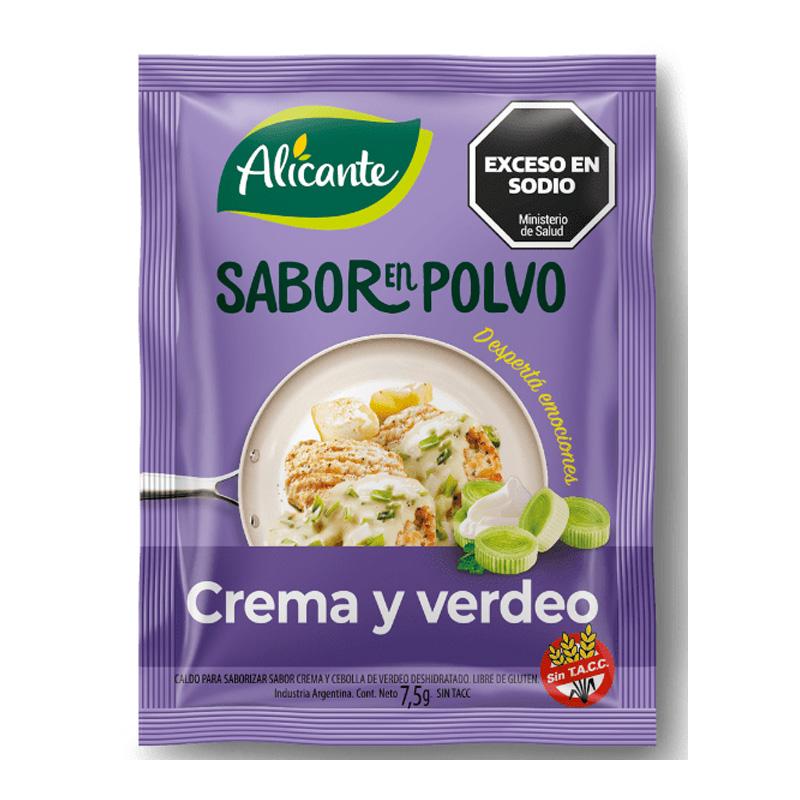 SABOR EN POLVO ALICANTE x4U CREMA Y VERDEO