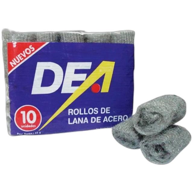 ROLLOS DE LANA DE ACERO DEA x10u 45gr