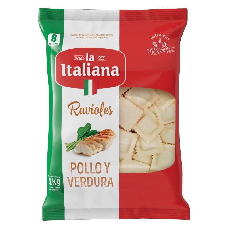RAVIOLES LA ITALIANA x1kg POLLO/VERDURAS