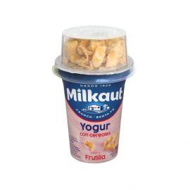 YOGUR MILKAUT C/CEREAL ENTERO x155gr FRUTILLA