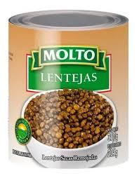 LENTEJAS SECAS REMOJADAS MOLTO x350g LATA