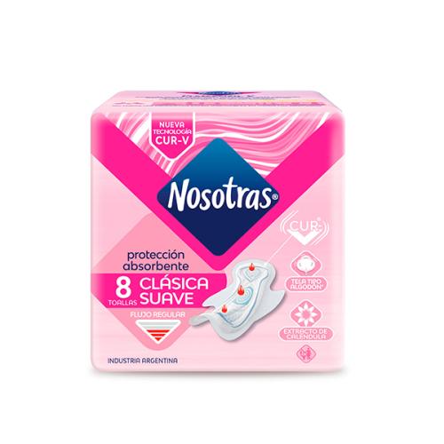 TOALLAS NOSOTRAS CLASICA x8u SUAVE