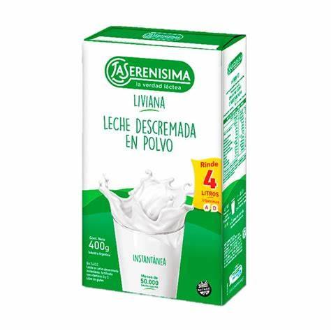 LECHE EN POLVO LA SERENISIMA x400g LIVIANA